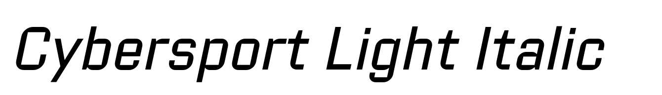 Cybersport Light Italic